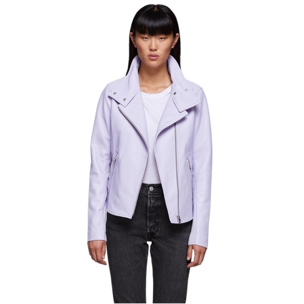 Mackage Purple Leather Jacket
